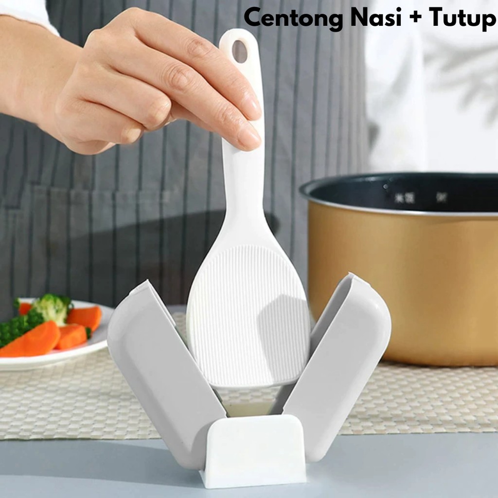 Centong Nasi / Sendok Nasi / Tempat Centong Nasi Otomatis