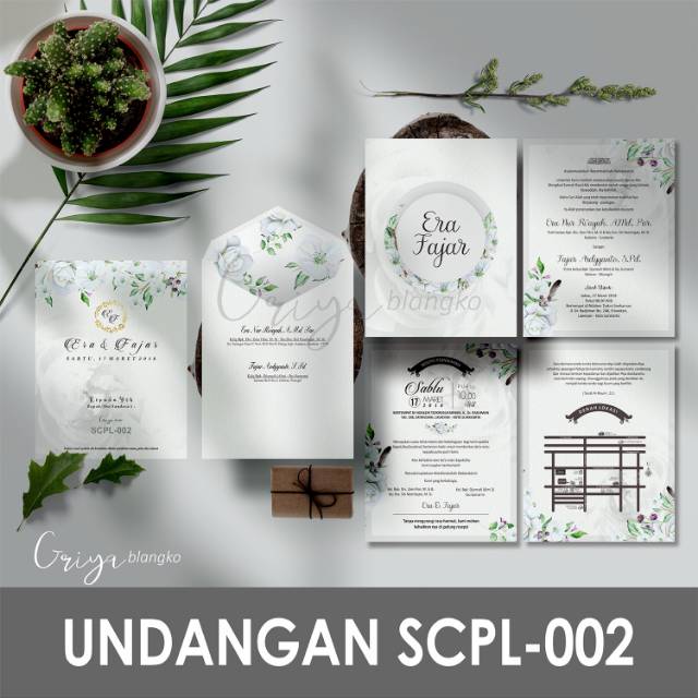 Blangko Undangan Pernikahan Amplop + isi GRIYA SCPL-002