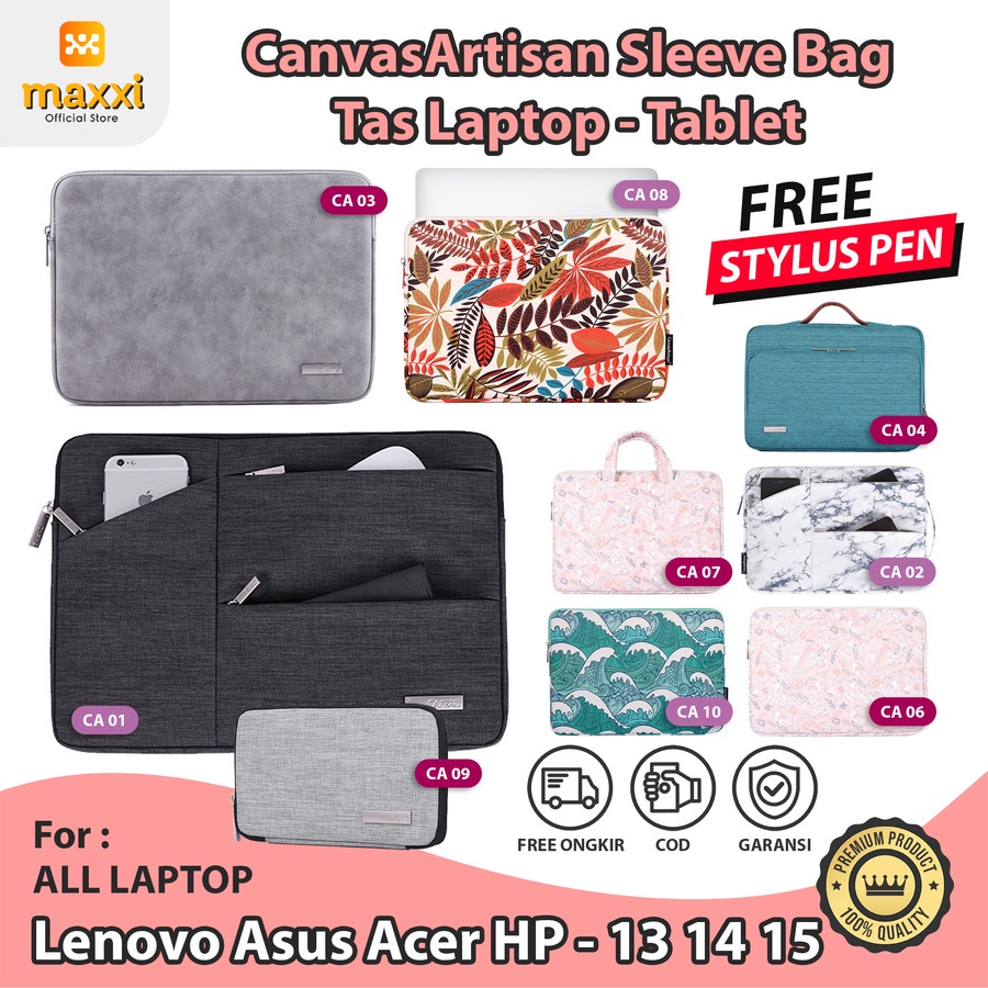 Laptop Bag Tas Sleeve Kerja Jinjing Lenovo Acer Msi Asus HP RedmiBook