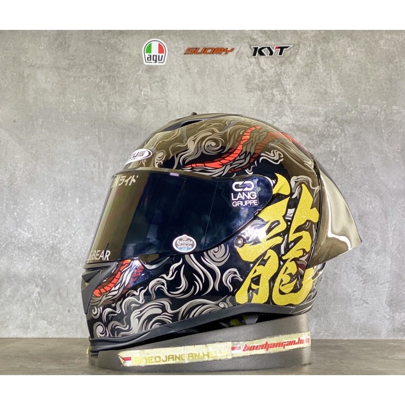 ZEUS HELM ZS 822 AO15 BLACK RED - ZEUS 822 FULL FACE MOTIF AO15 - HELM ZEUS FULL FACE-Fullpkt3D KCA SMOKE