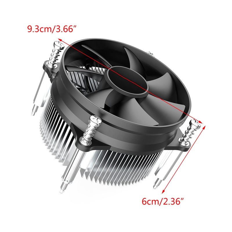 Bt Aluminium Heatsink Radiator T50C Kipas Pendingin CPU Untuk Komputer LGA 115x1200 1700