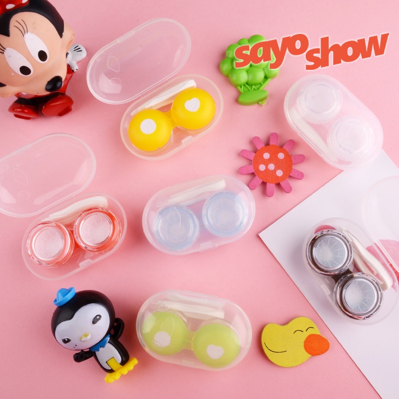 SAYOSHOW - Softlens Case Transparan / Tempat Softlens Warna Permen