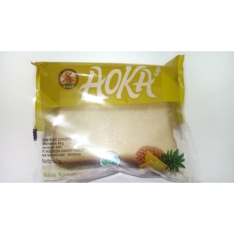 Aoka roti panggang enak -65gram-Nanas