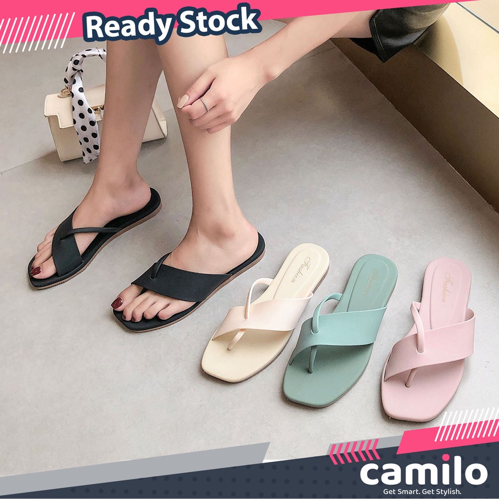 ☀CAMILO☀ SF09 Sandal Wanita / Sandal Slop Wanita / Sandal Fashion Wanita Murah / Sandal Cewek