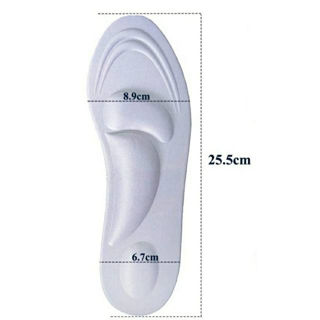 Foam Full Shoe Insole Alas Insoles Busa 4D Sepatu Heels Cushion Bantalan