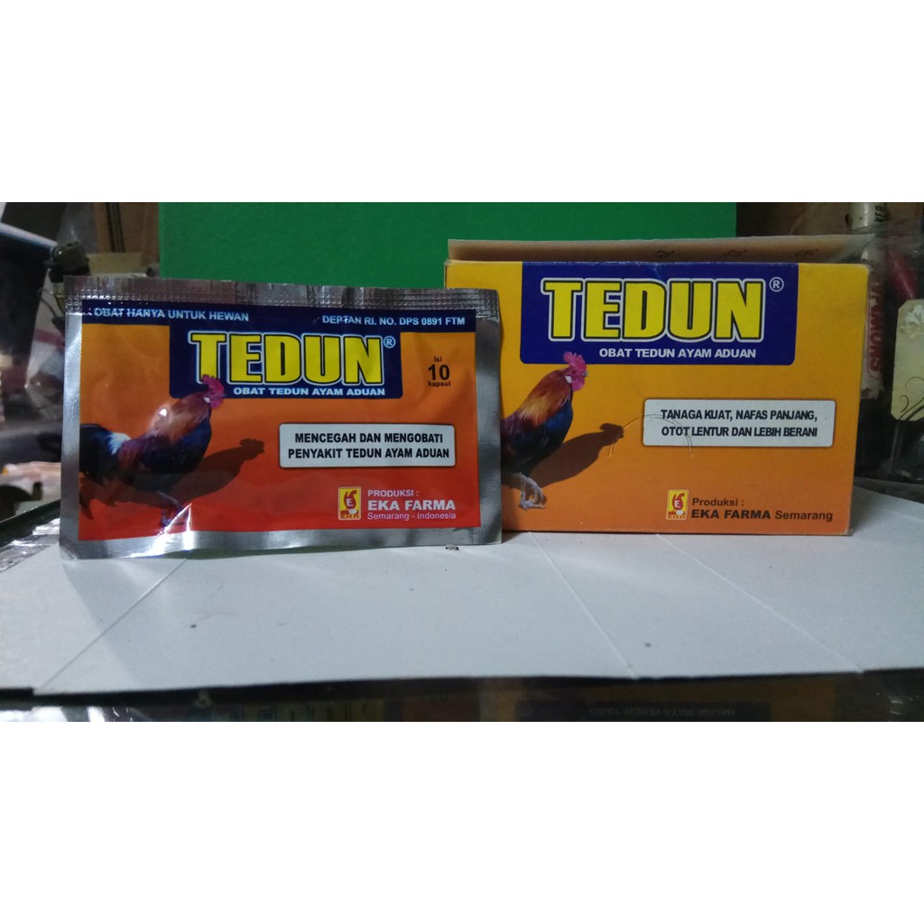 TEDUN 10 Kapsul - Obat Ayam Aduan Menguatkan Otot