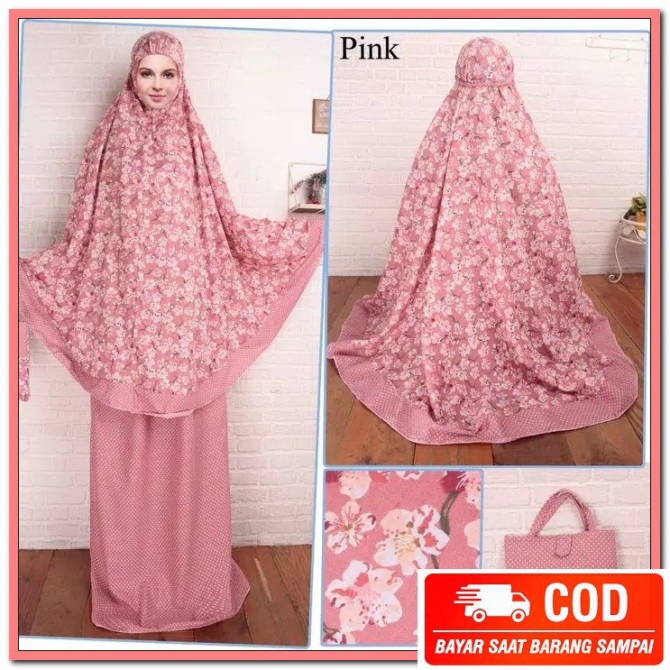 Mukena Wanita Dewasa Kekinian Muknah Bahan Adem Terbaru Mukna Teb DQ949 Mukena Sakura Jepang Bali K