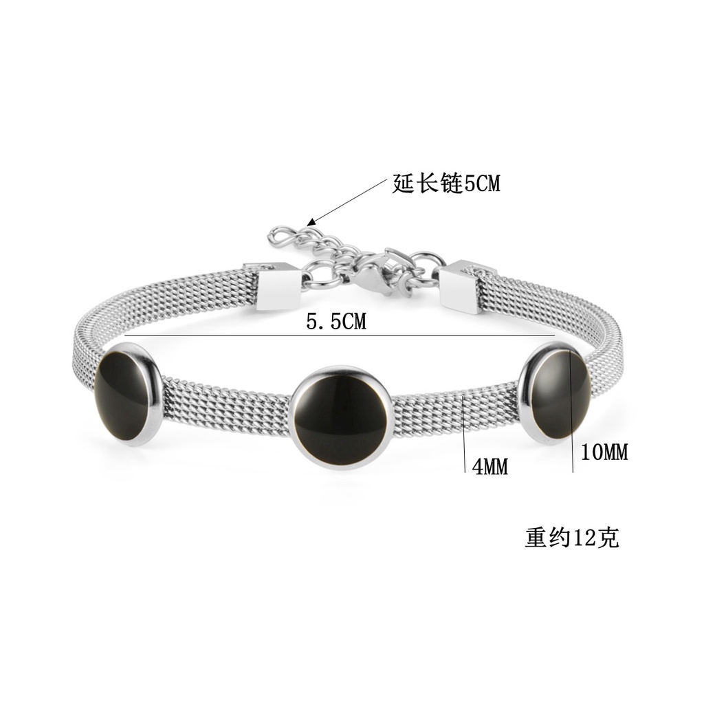 Gelang Bahan Titanium Steel Gaya Korea Untuk Pasangan