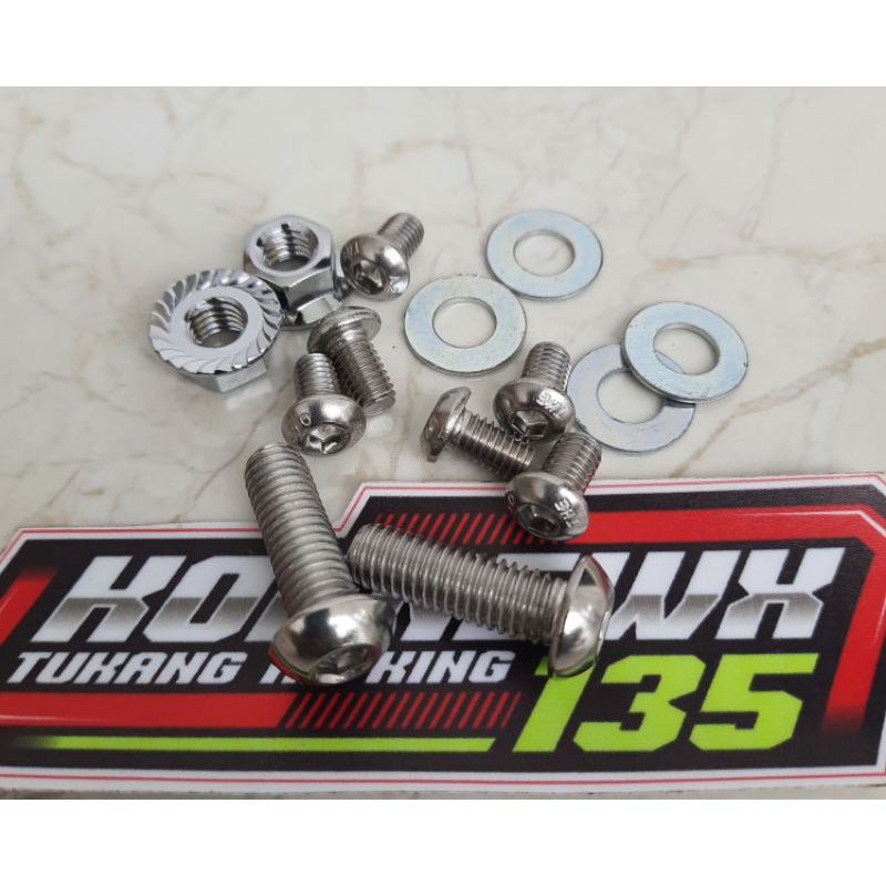 BAUT BREKET KUPINGAN SET RX KING STAINLESS