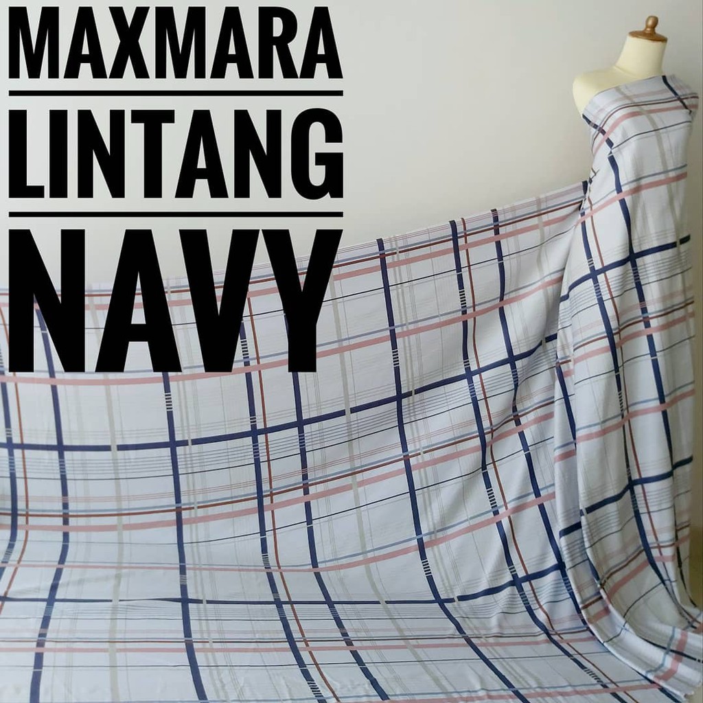 Kain Meteran Maxmara Lintang Navy (0.5M)