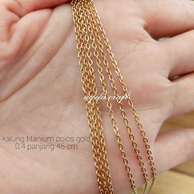 KALUNG TITANIUM POLOS KALUNG ANTI KARAT GOLD ,SILVER