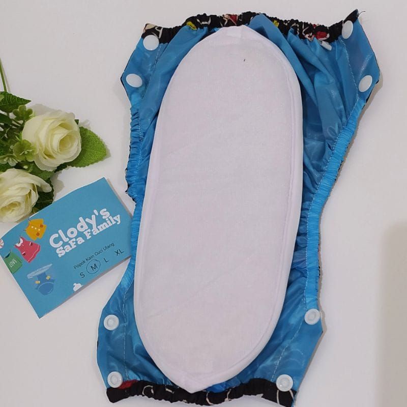 Popok Bayi Kancing Kain Cloth Diaper Clodi Bayi ( Cover + Insert)