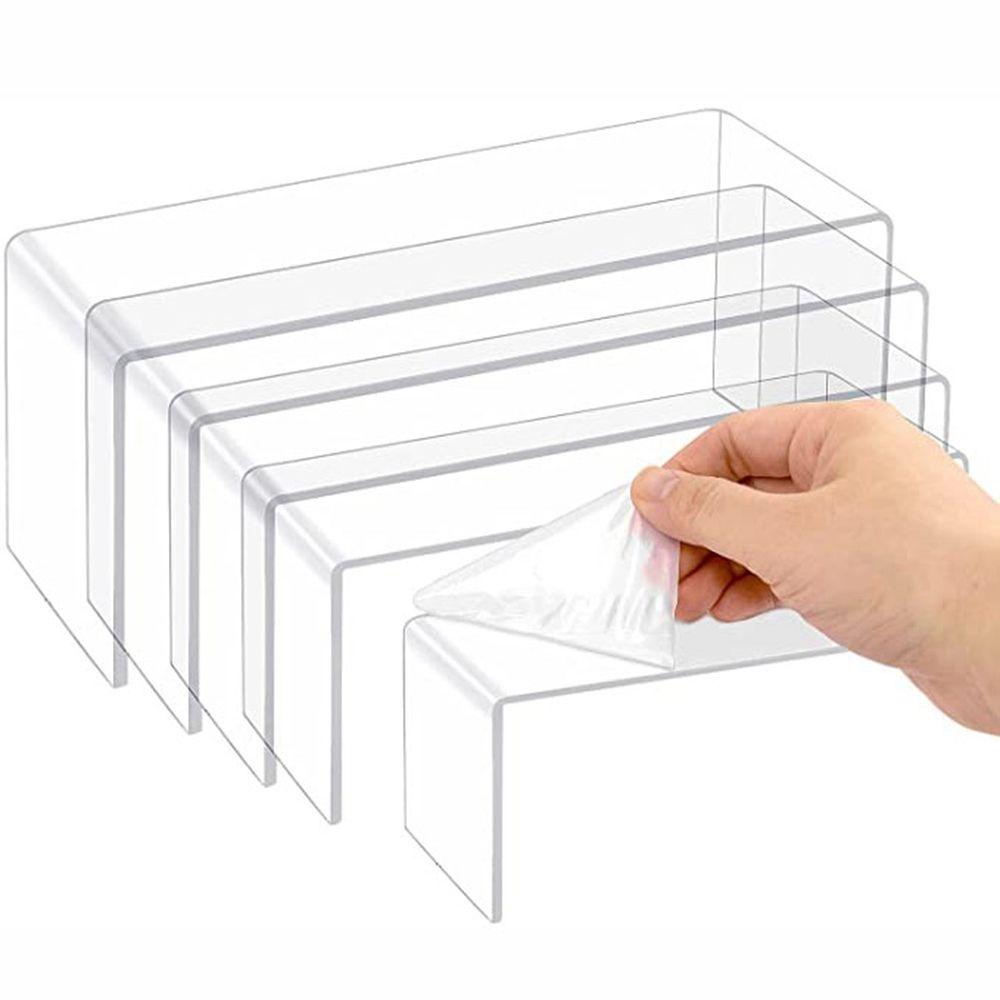 [Elegan] Display Stand U-shaped Model Angka Transparan Serbaguna Candy Display Tempat Sepatu Akrilik