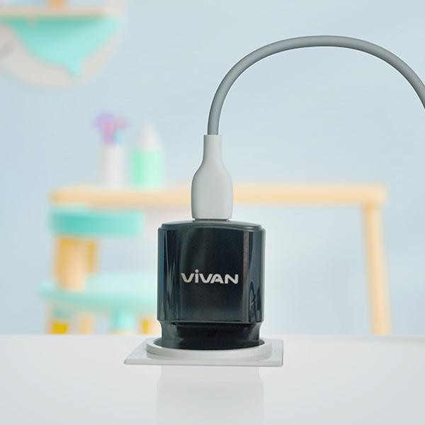 Vivan Power Oval 3.0 Ver II 18W + USB-C Cable 1M Quick Fast Charging