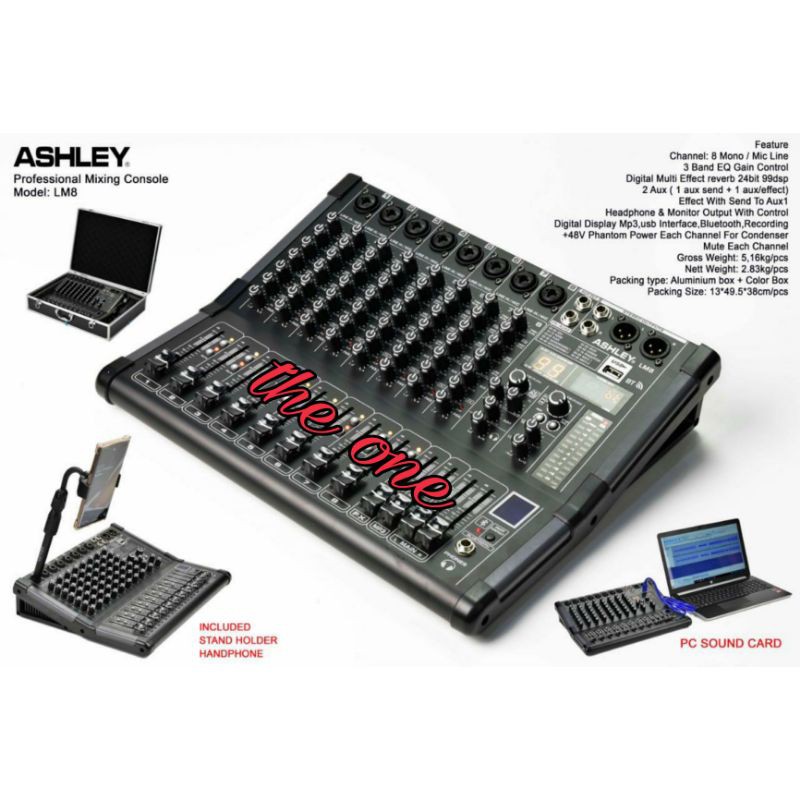 AUDIO MIXER ASHLEY LM 8 DSP 8 channel ORIGINAL