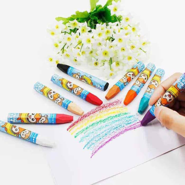 

CRAYON WARNA WARNI 24 CRAYON WARNA IMPORT KOREA - Merah Muda