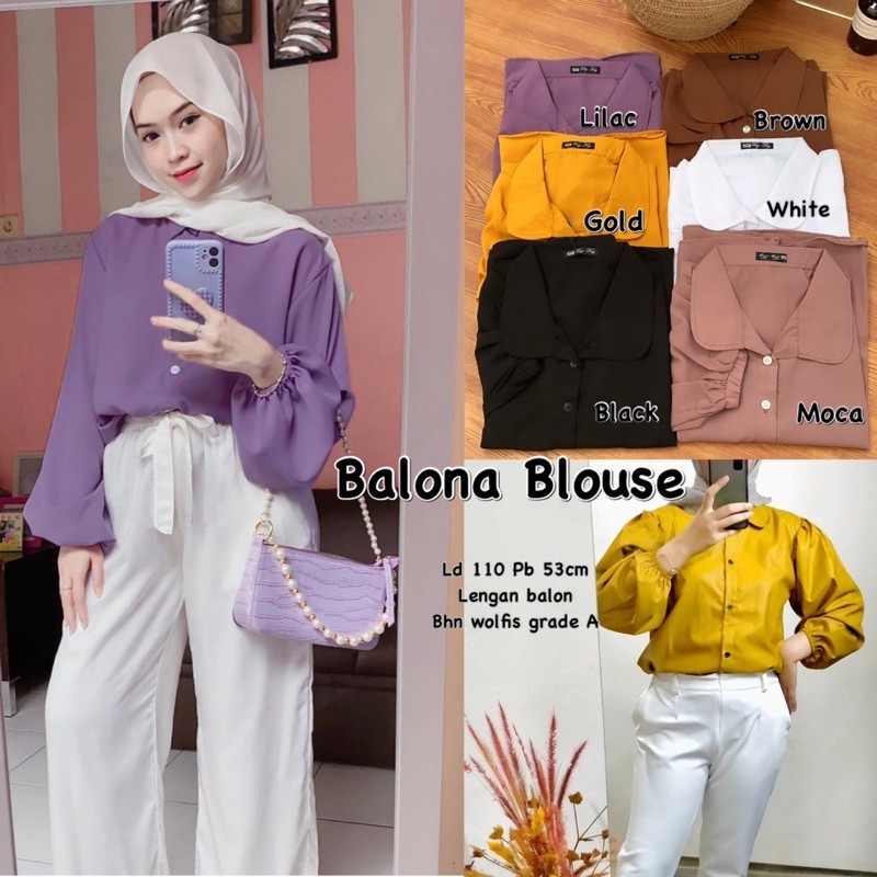 BALONA BLOUSE / BLOUSE BALON / BALON BLOUSE / ATASAN BALON