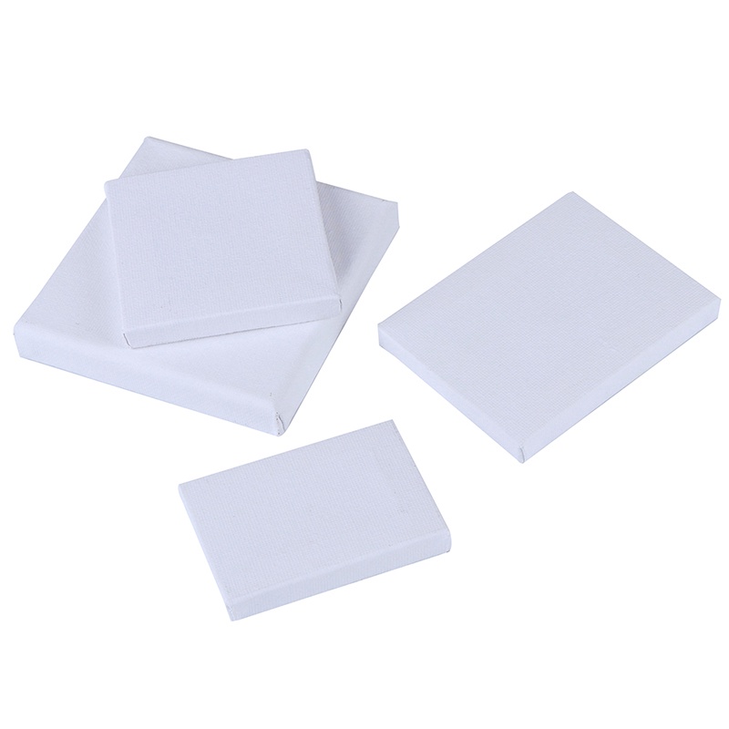 {LUCKID}Blank White Mini Small Stretched Artist Canvas Art Board Acrylic Oil Paint