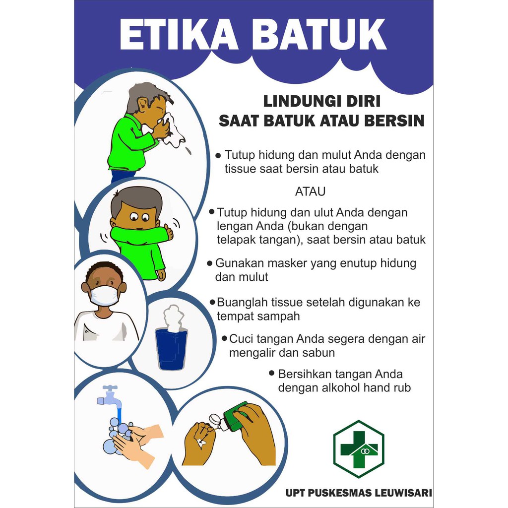 Poster Kesehatan Etika Batuk  Shopee Indonesia