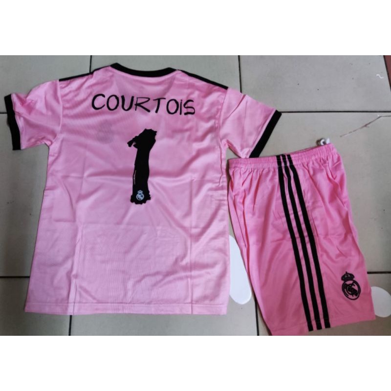 JERSEY BAJU BOLA ANAK MADRID GK 4TH SPECIAL Y3 PINK KIDS 2021/2022 GRADE ORI