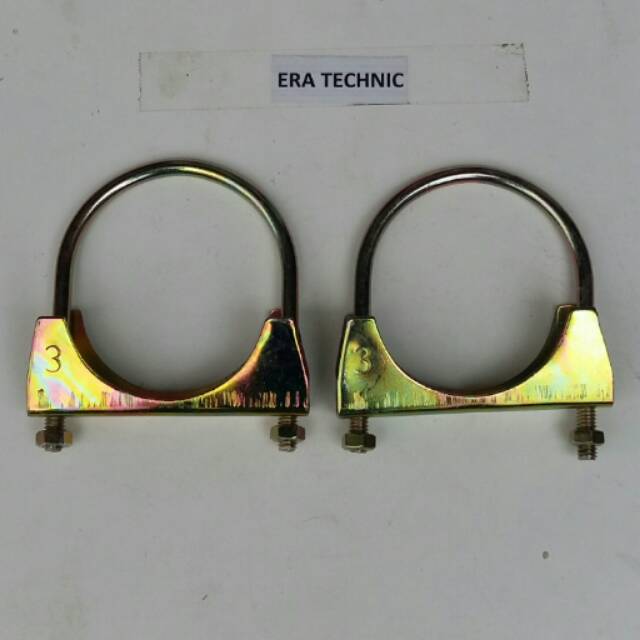klem knalpot / klem u / klem pipa u. Ukuran 3"