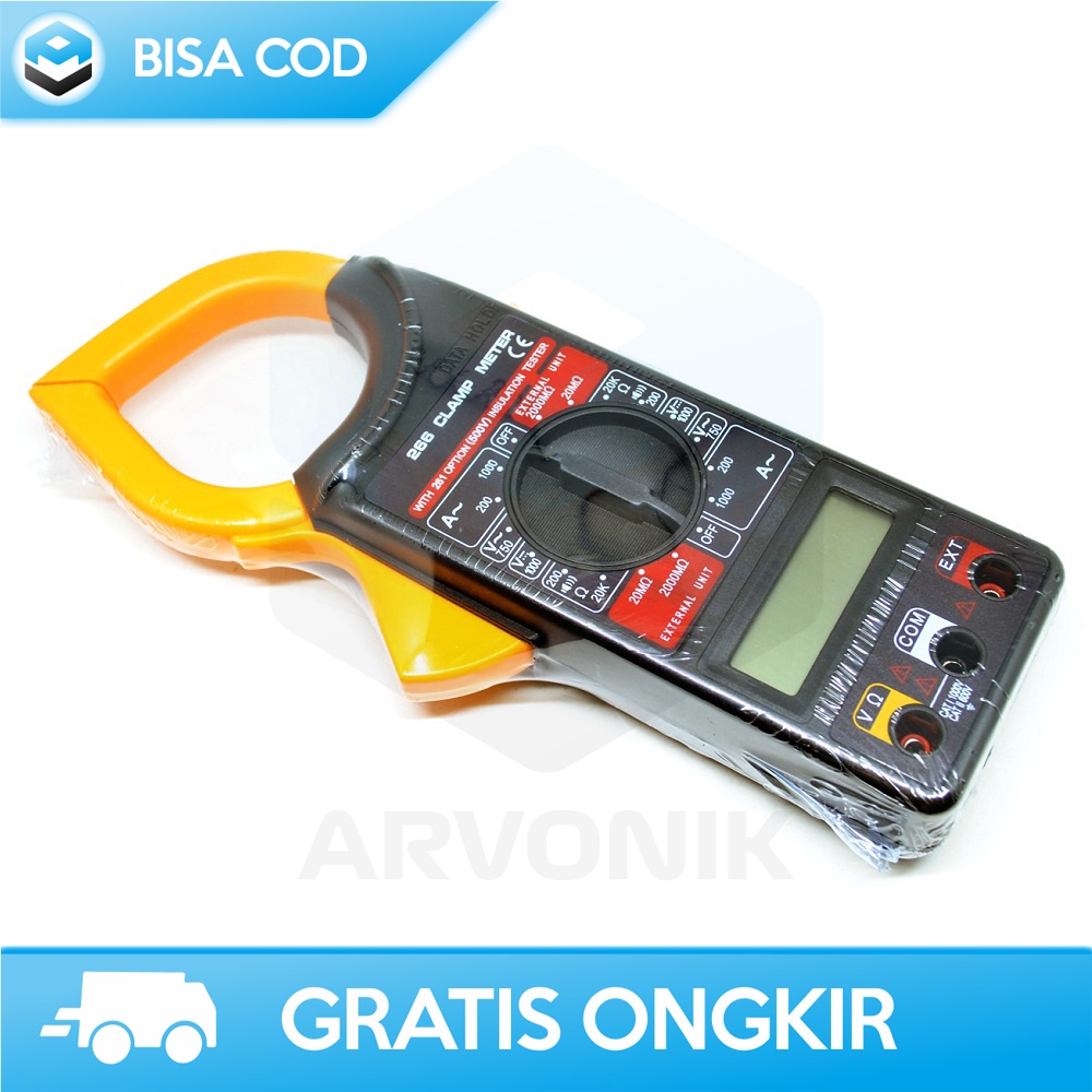 DIGITAL CLAMP METER TANG AMPERE TAS TAFFWARE DT-266 ORIGINAL TANG AMPERE MURAH AC DC