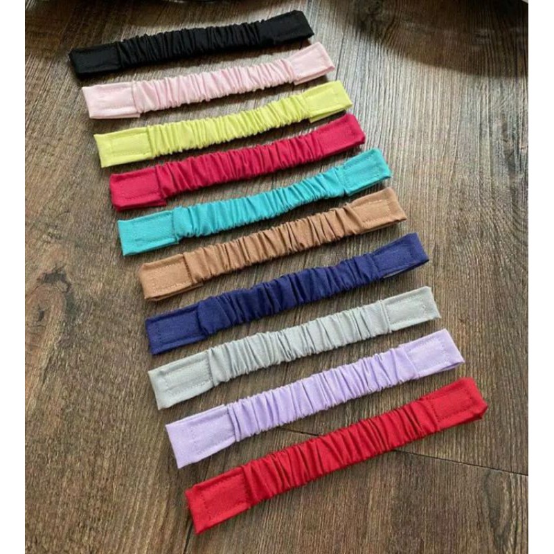 KAIN KARET KONEKTOR MASKER MOTIF POLOS KEMASAN PLASTIK MIKA SATUAN