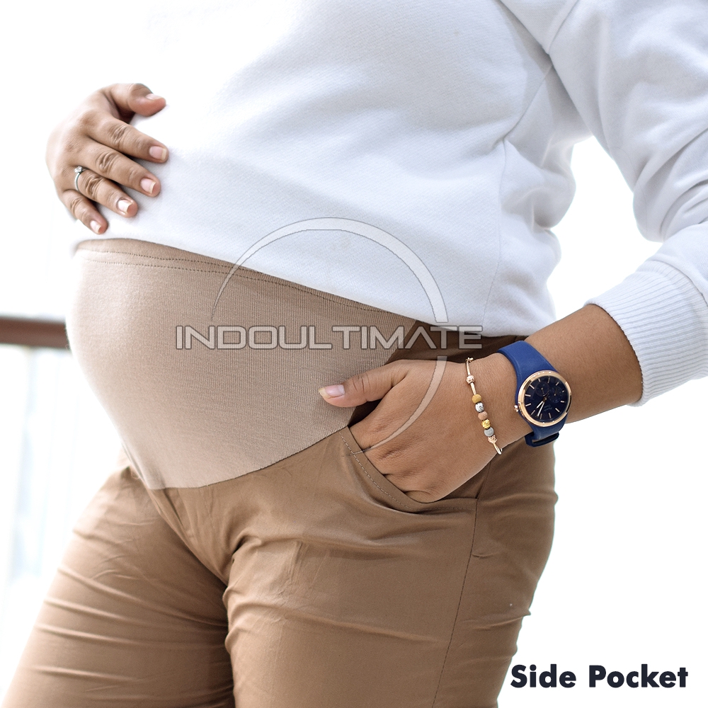 Celana Hamil Kerja Panjang Kain Katun Kantor Ibu Hamil BY CH-01 / leging baju pakaian ibu hamil