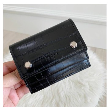 DOMPET TERBARU !! DOMPET CARD MINI CANTIK STRUCTURED CROCOBAG #11159