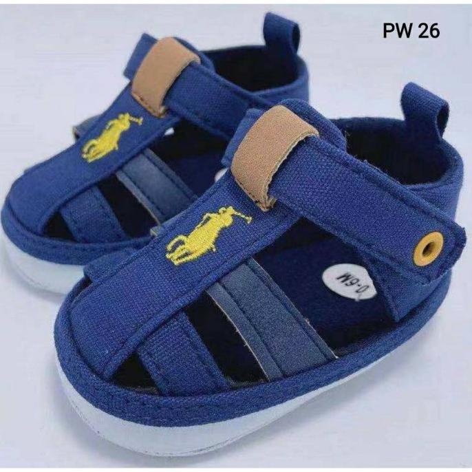 SEPATU SANDAL BAYI LAKI LAKI IMPORT PREWALKER BAYI Polo Blue