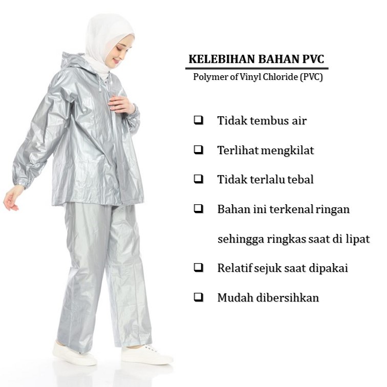 Justrue Jas Hujan Dewasa Setelan Tebal Raincoat Outdoor Murah