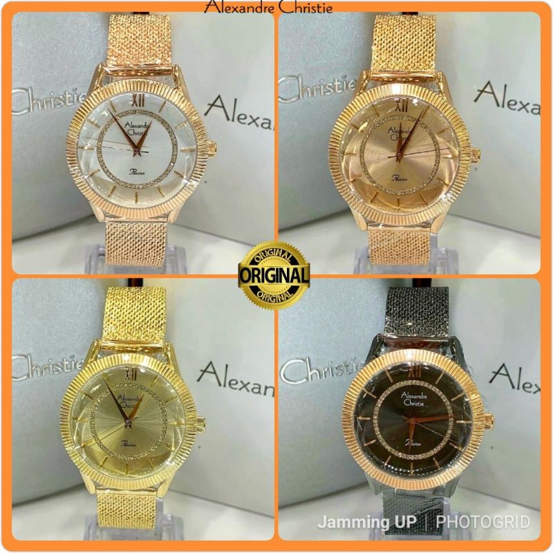 Jam Alexander Christie wanita Original AC 2887 Passion Rantai Pasir Garansi Resmi Alexandre Christie