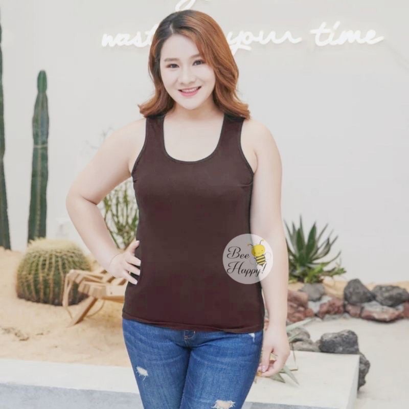 TANKTOP JUMBO DALAMAN WANITA SINGLET SUPER LEMBUT MURAH BIG SIZE (Singlet jumbo)