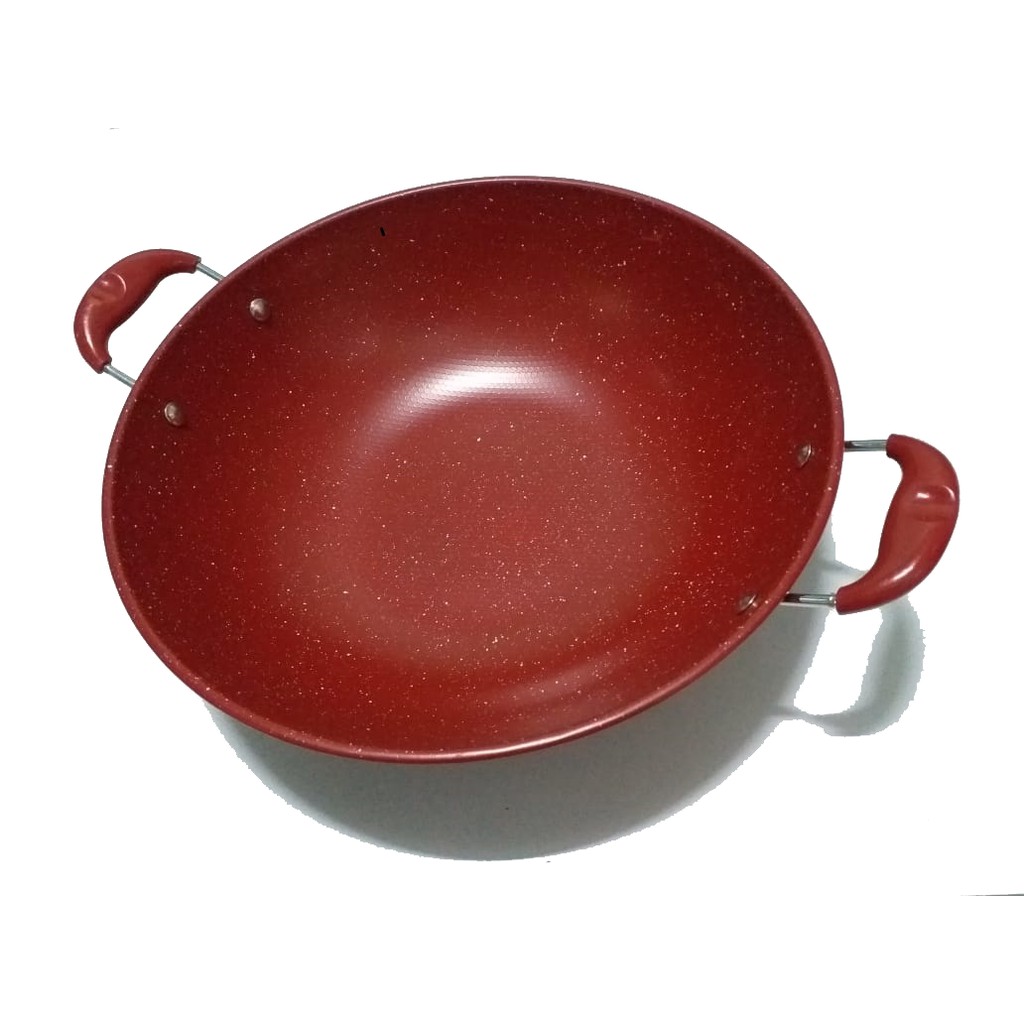 Wajan Penggorengan Marble Anti Lengket / Wajan Penggorengan Teflon / Kuali Marble