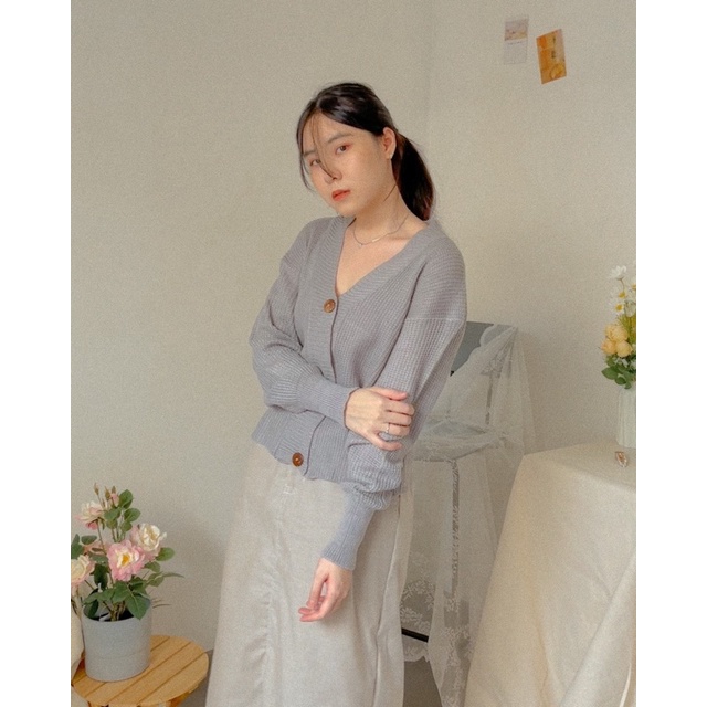 KANON - Se-ri Knit Cardigan - Cardigan oversize rajut korean look