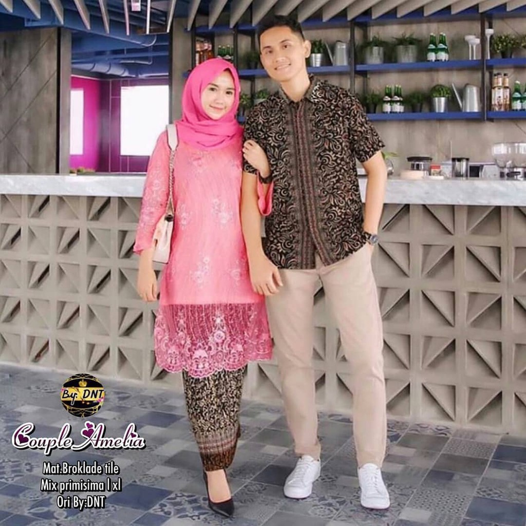 Maura Couple - Sania Ruffle Batik Couple Ori Ndoro Jowi Garansi Termurah Shopee - BATIK MODERN SOLO-Anisa DUSTY