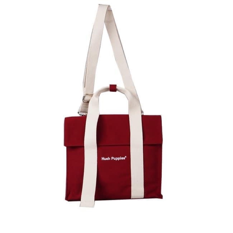 SALE TAS HUSH PUPPIES CANVAS FLAP BAG