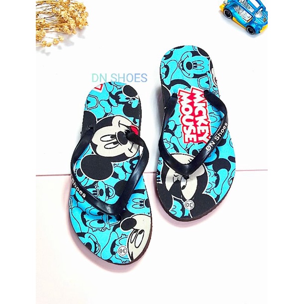 Sandal Anak Perempuan Sandal Jepit Anak Karakter Miki Biru