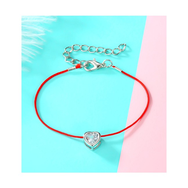 LRC Gelang Tangan Fashion Red Love Bracelet F93191