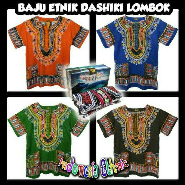BAJU ETNIK LOMBOK ATAU BAJU BAJU DASHIKI ANEKA WARNA HIPPIES ATAU BOHO  WANITA