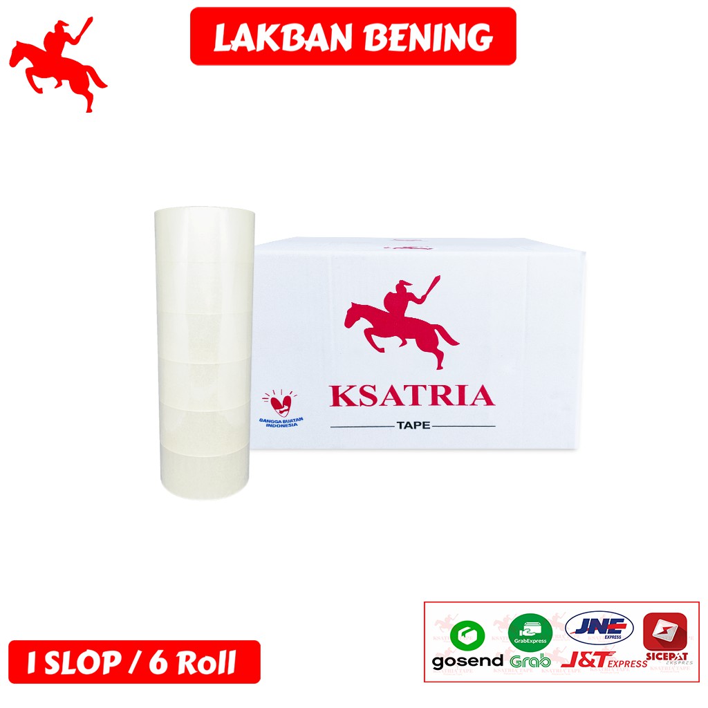 

YEN Lakban OPP Tape / Lakban Bening KSATRIA Tape 90 Yard (1 Slop)
