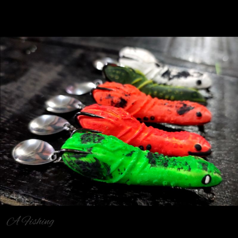 SOFT FROG 3D SLIM 6CM MELAS LURE I UMPAN CASTING IKAN GABUS DAN TOMAN HARUAN