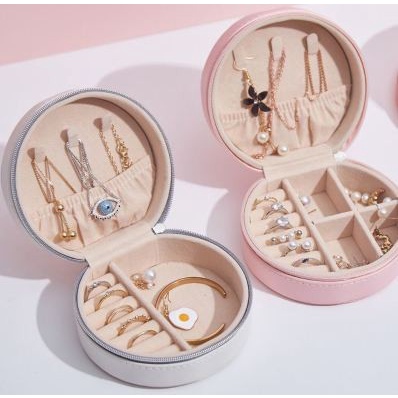 BULAT TEMPAT PERHIASAN Anting Kalung Cincin Box Travel(mini)