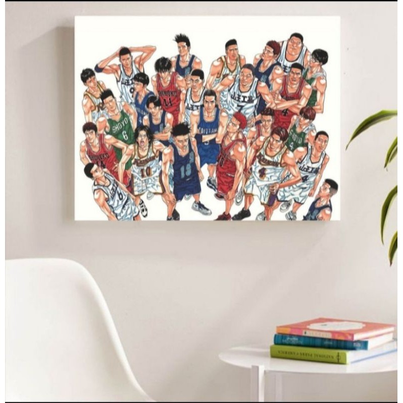 "Anime, Slam Dunk, ver.4" Poster Kayu (30x22)