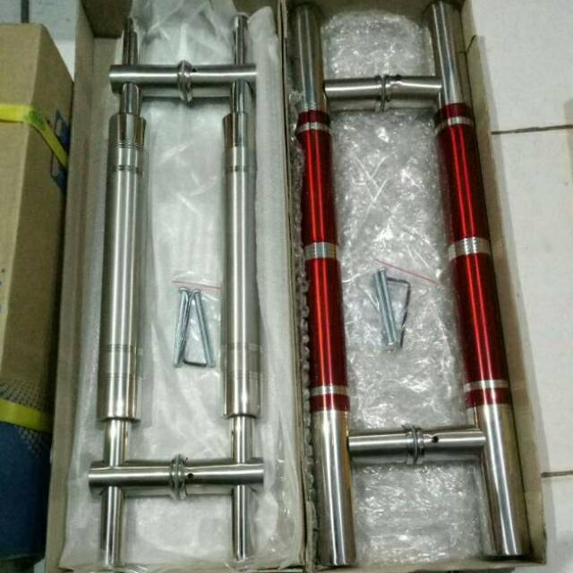 1SET Pull handle  pintu  baut tembus suling bulat  handle  