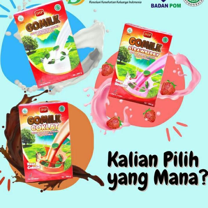 

READY ✅(Bisa COD) Gomilk Go milk susu kambing ettawa plus herbal daun kelor dan mengkudu cocok untuk anak dan dewasa|KD8