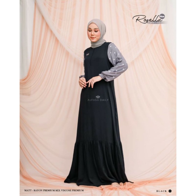 ROSELLA DRESS BY ALFASA DAILY // COD ✅ // GAMIS MUSLIM