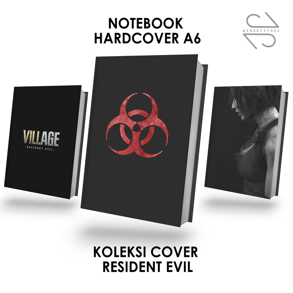 

Pocket Book/Notebook Hardcover A6 isi polos dan garis Gambar Resident Evil