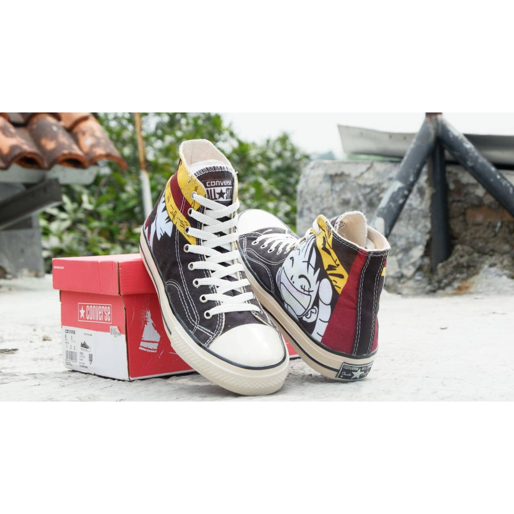 Sepatu Converse Allstar Import Premium Motif One Piece Sepatu Sekolah Pria Casual Termurah Terbaru