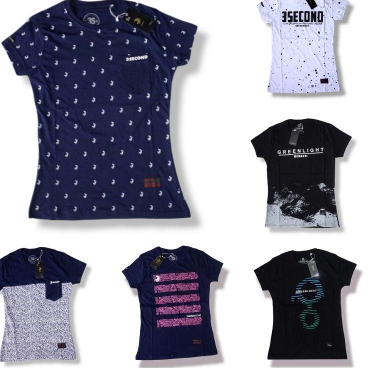 [TZA.25Fe22l] KAOS THREE SECOND CEWEK / KAOS 3SECOND CEWEK / KAOS WANITA / KAOS CEWEK LENGAN PENDEK 